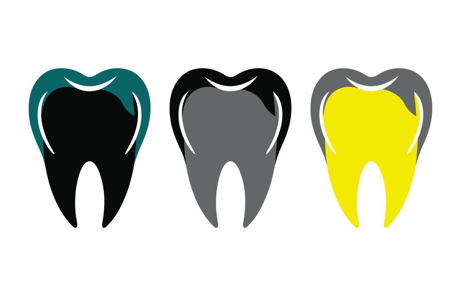 Teeth Icon Logo Abstract Illustration Art vector