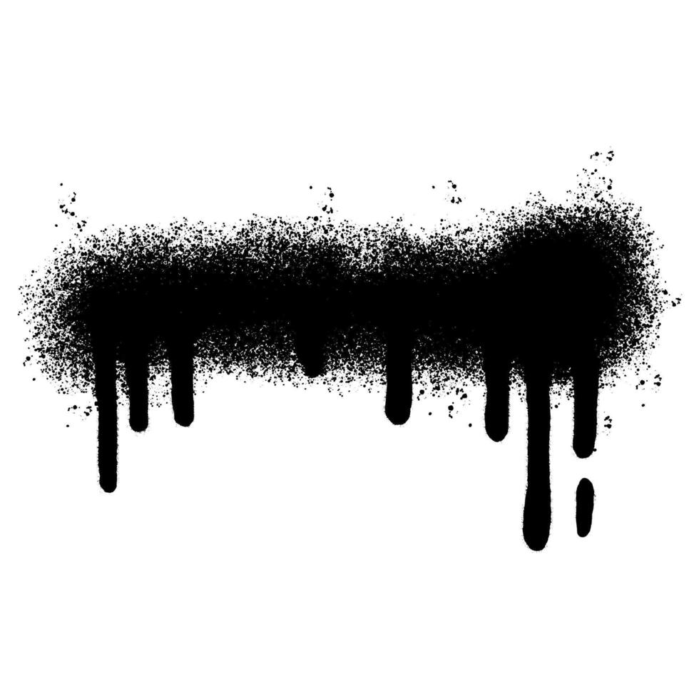 graffiti Spray painted lines Black ink splatters isolated on white background. vector