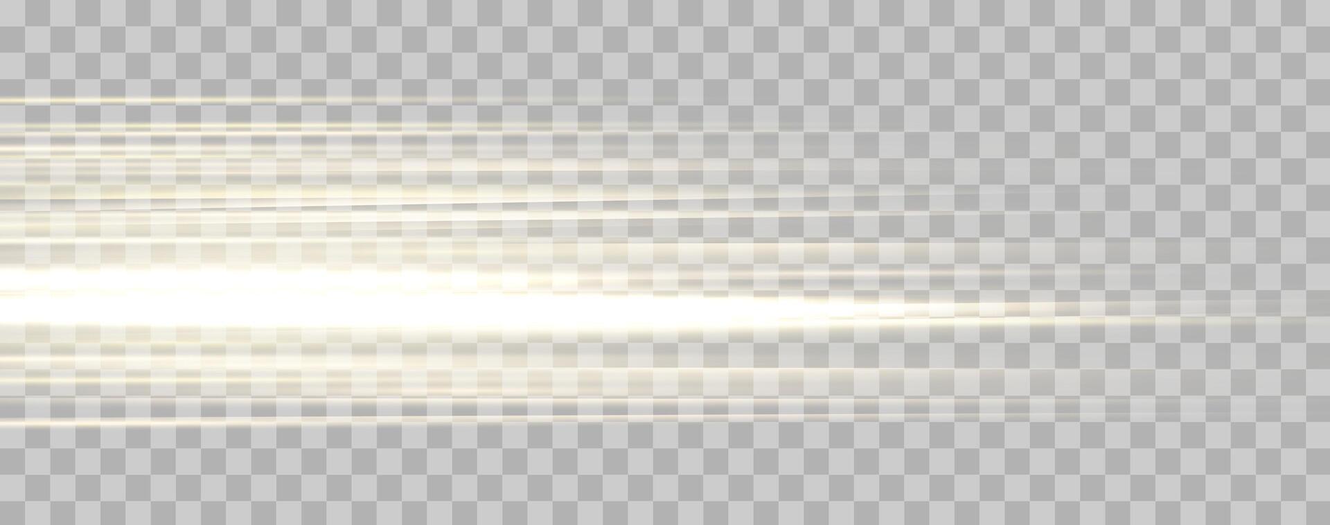 Speed rays, velocity light neon flow, zoom in motion effect, gold glow speed lines, colorful light trails, stripes. vector