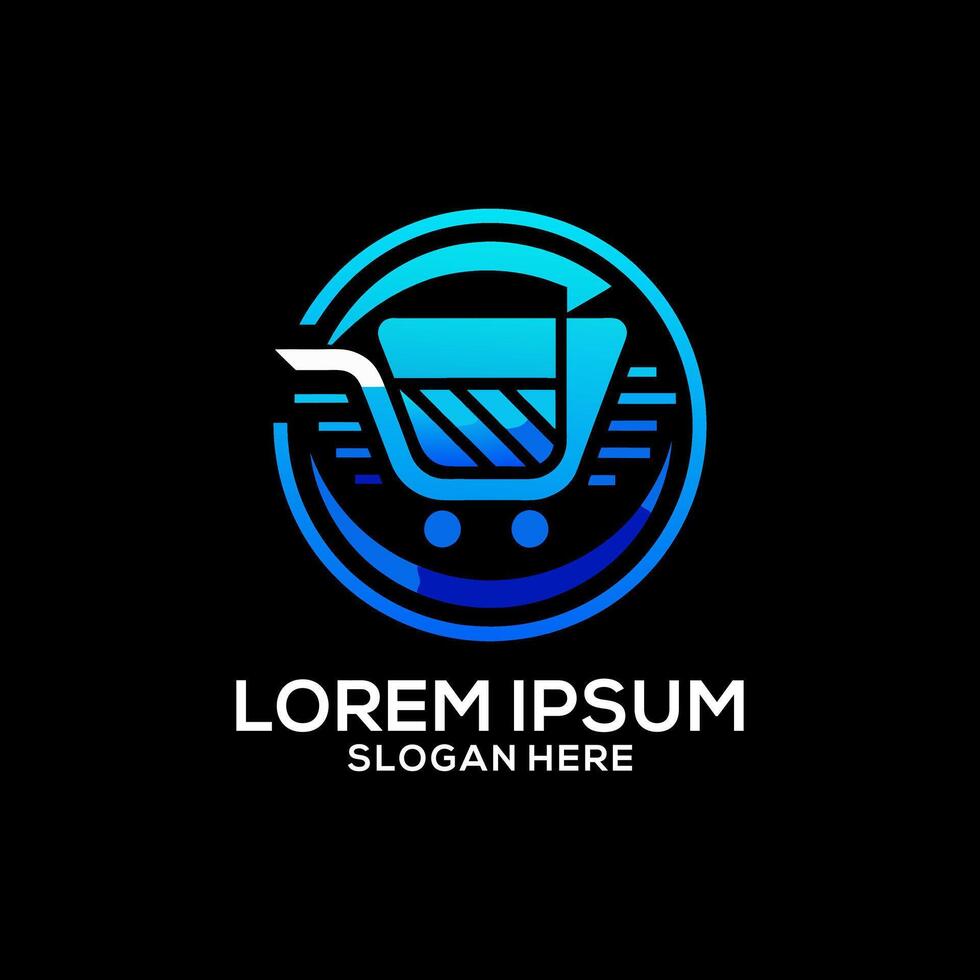 Ecommerce business logo, Ecommerce digital brand logo, Digital business logo, colorful logo for business. vector