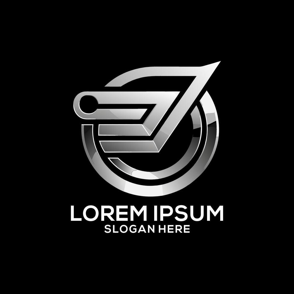 Ecommerce business logo, Ecommerce digital brand logo, Digital business logo, colorful logo for business. vector
