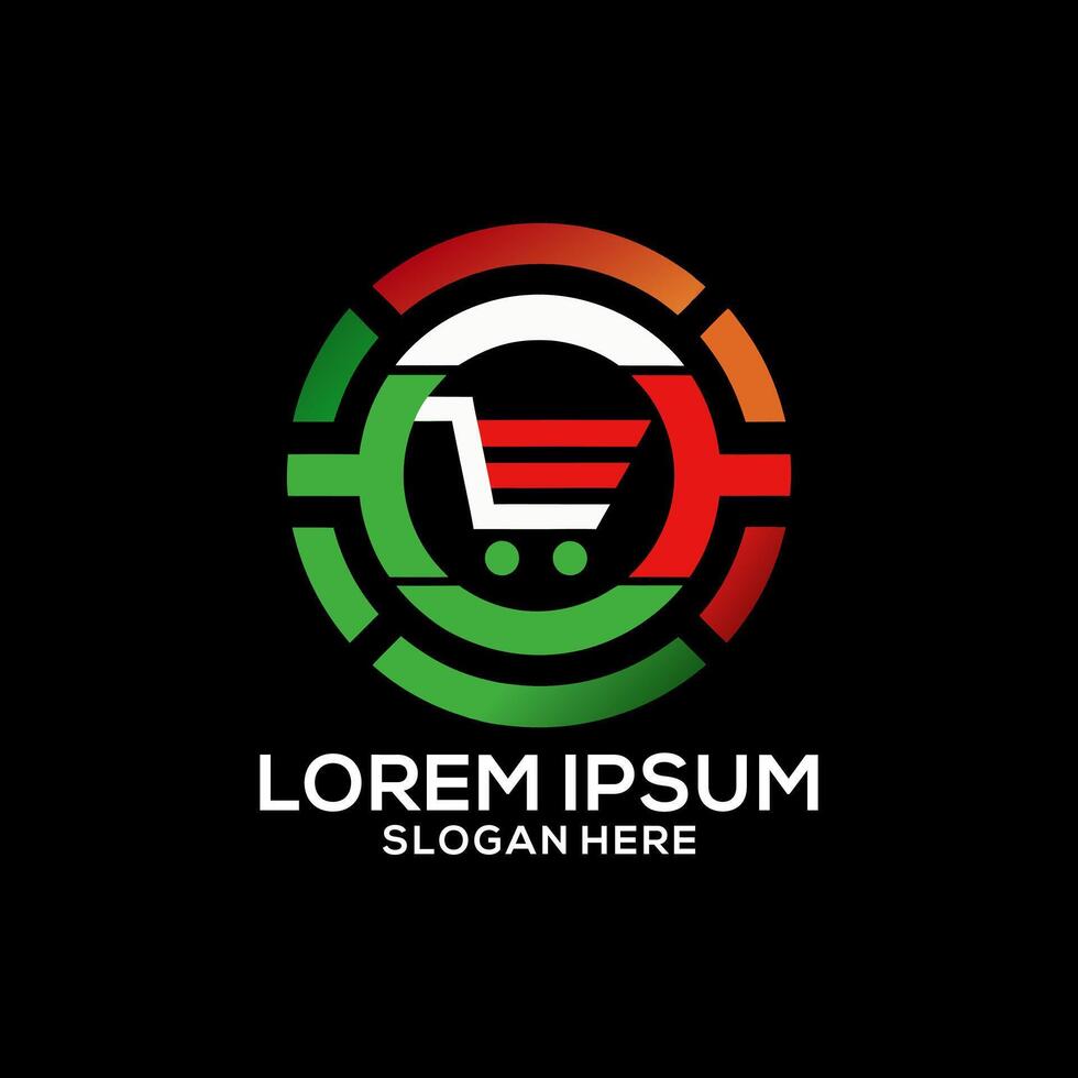 Ecommerce business logo, Ecommerce digital brand logo, Digital business logo, colorful logo for business. vector