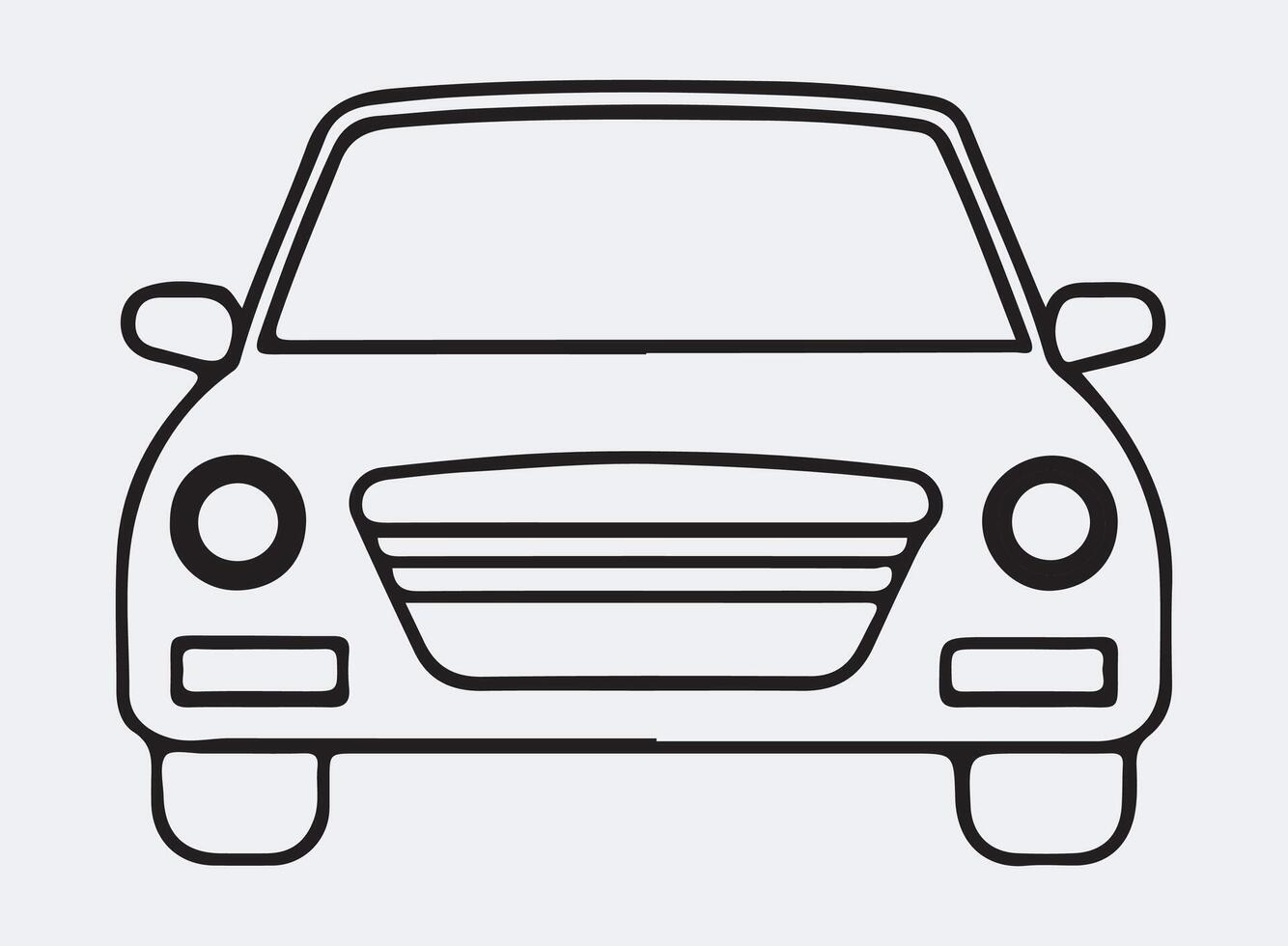 Car icon. Car outline silhouette. Car icon on a white background. illustration. vector