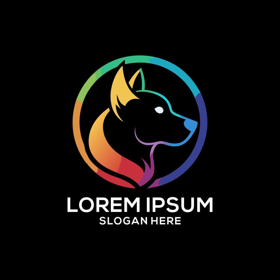 Dog health care logo. Dog logo. Dog care center logo for business. vector