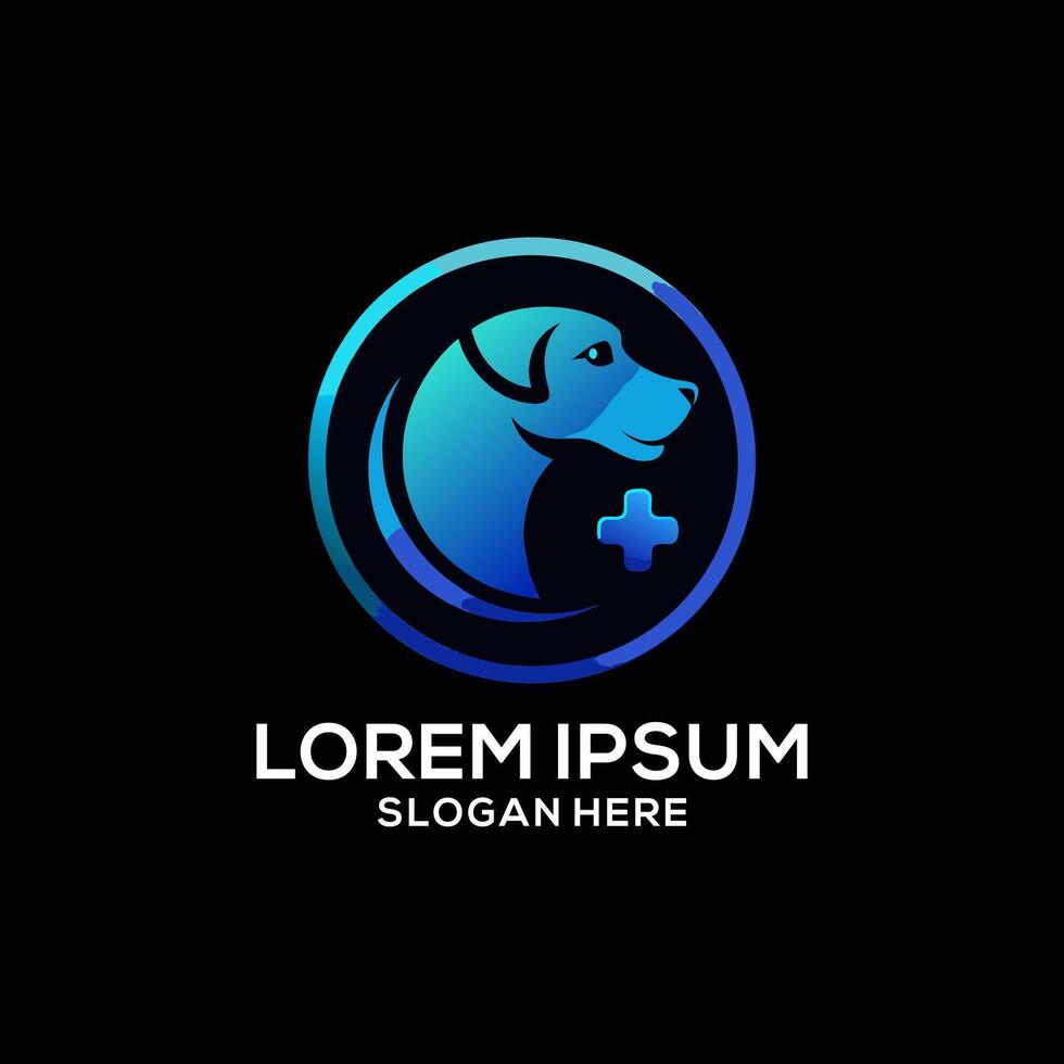Dog health care logo. Dog logo. Dog care center logo for business. vector