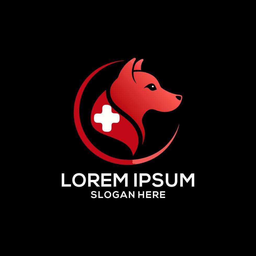 Dog health care logo. Dog logo. Dog care center logo for business. vector