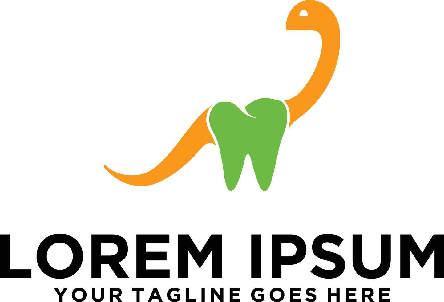 Dino Dentist for kids logo vector