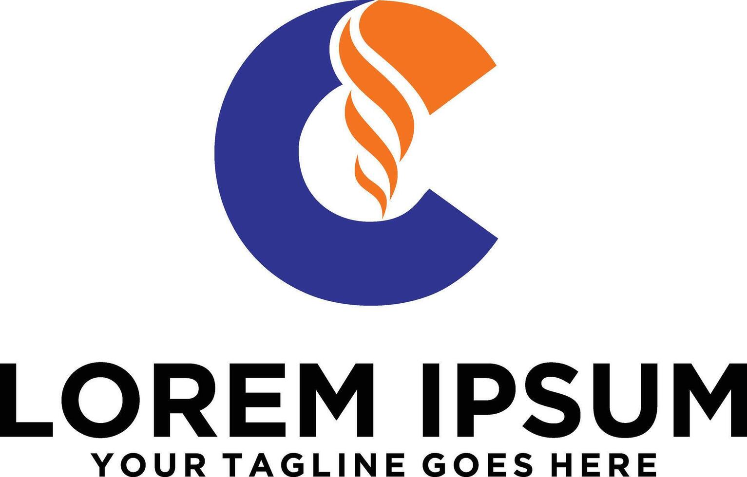 C letter Flame consulting logo vector
