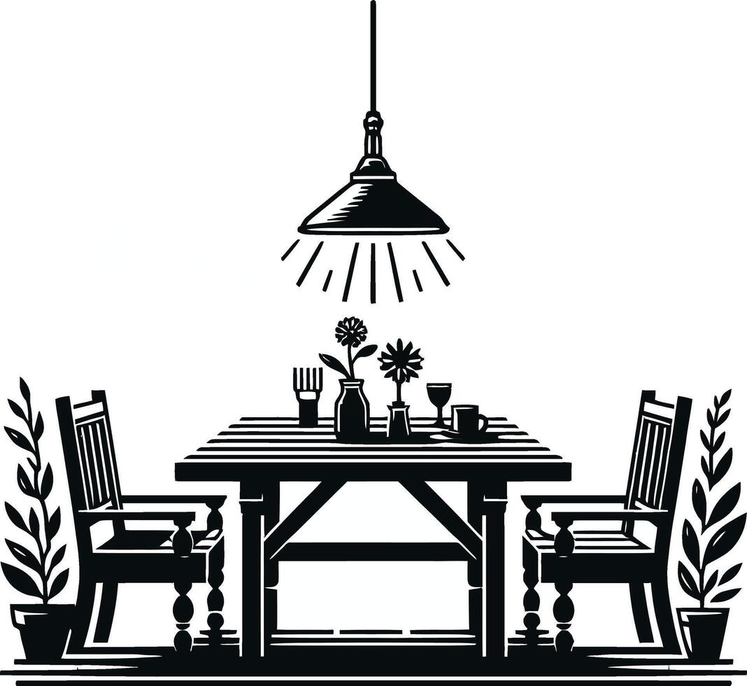 Table silhouette Illustrator Artwork vector
