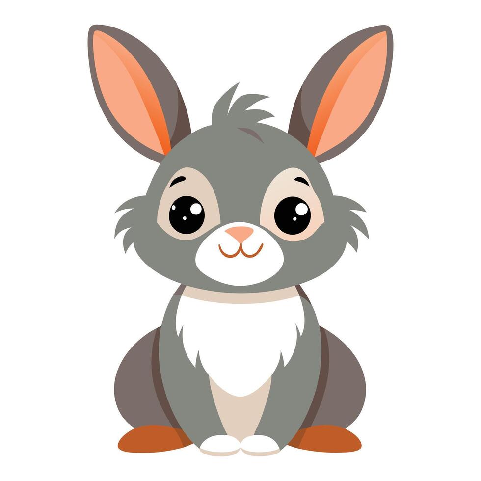 Cute rabbit illustration eps vector