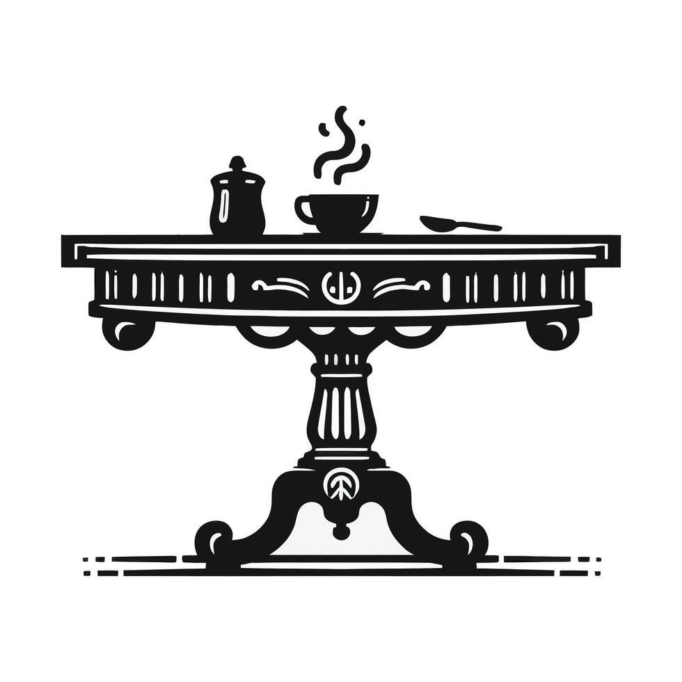 Table silhouette Illustrator Artwork vector