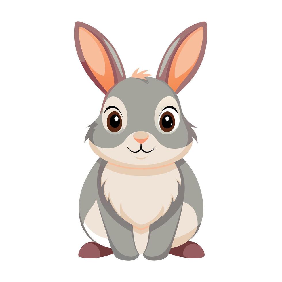 Cute rabbit illustration eps vector