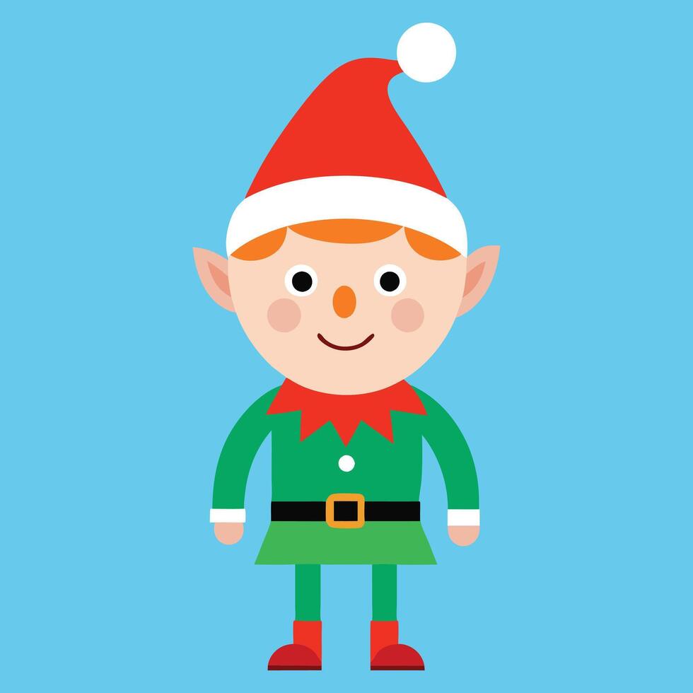 Christmas elf character vector