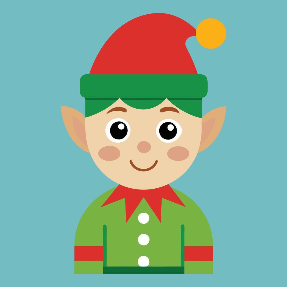 Christmas elf character vector