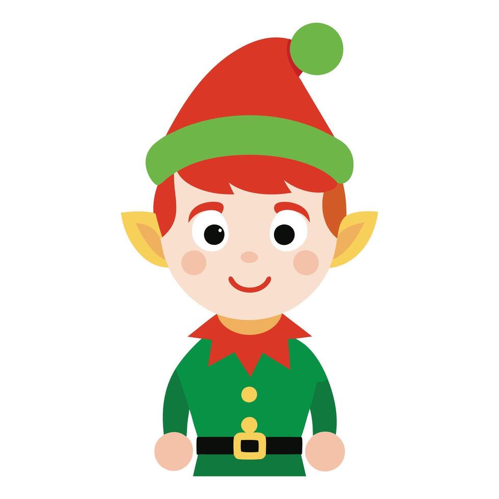 Christmas elf character vector