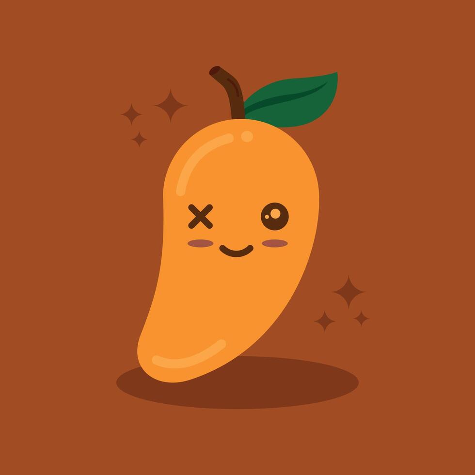 Manggo Fruit Cute vector