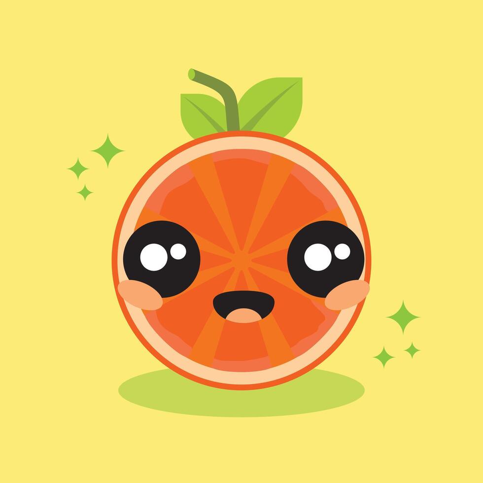 cute orange baby with lots of expressions vector