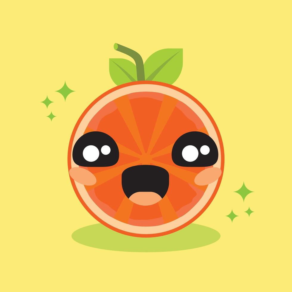 cute orange baby with lots of expressions vector
