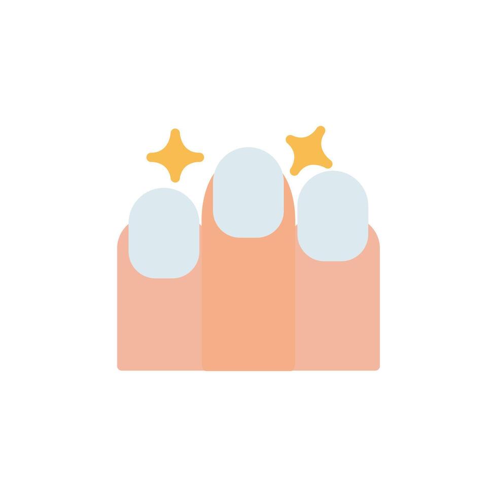 finger nail icon flat style vector
