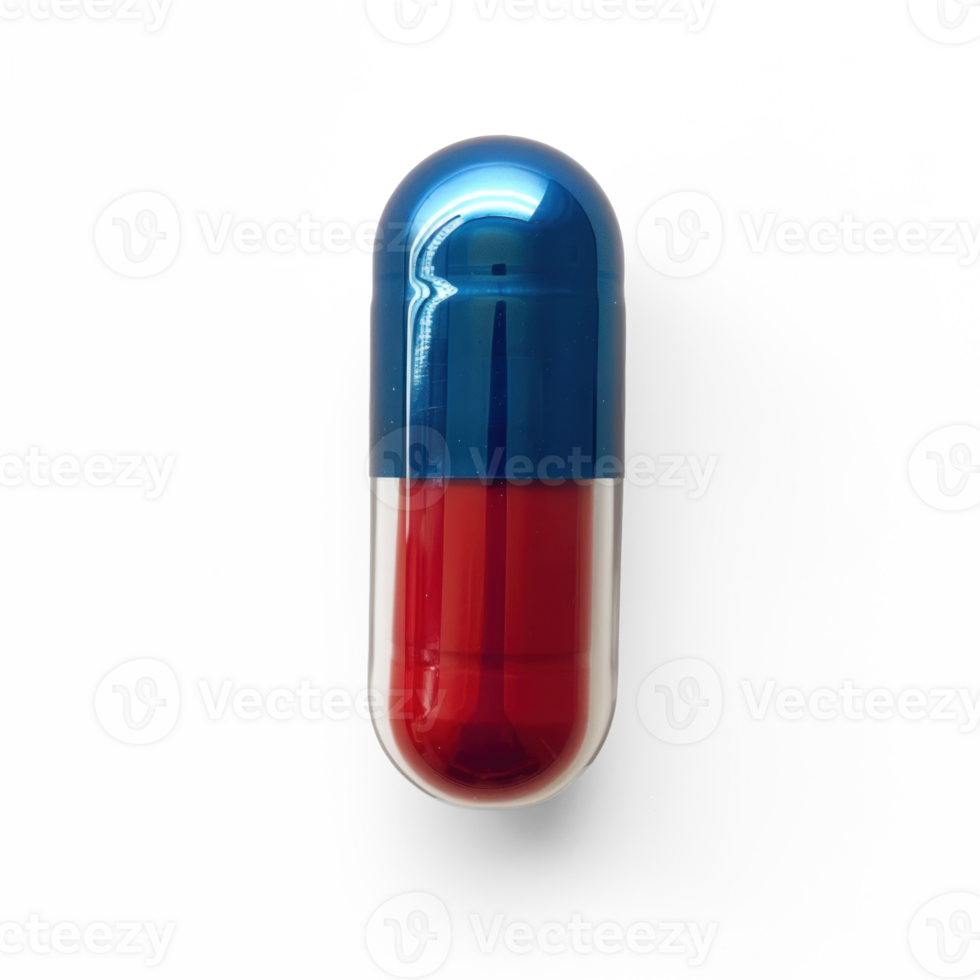a red and blue pill on a transparent background png