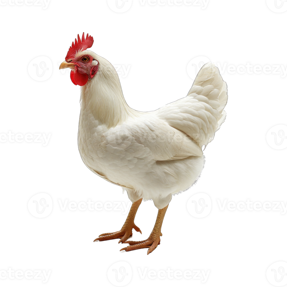 Chicken hen poultry farm concept isolated on transparent background cutout png
