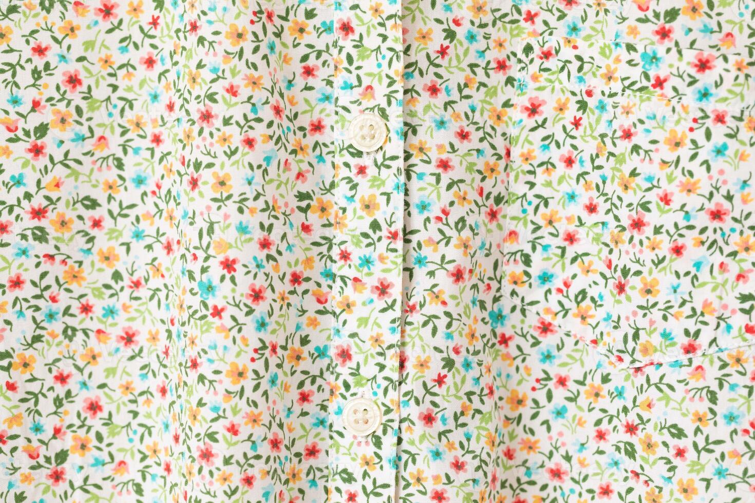 Print of floral on fabric. photo