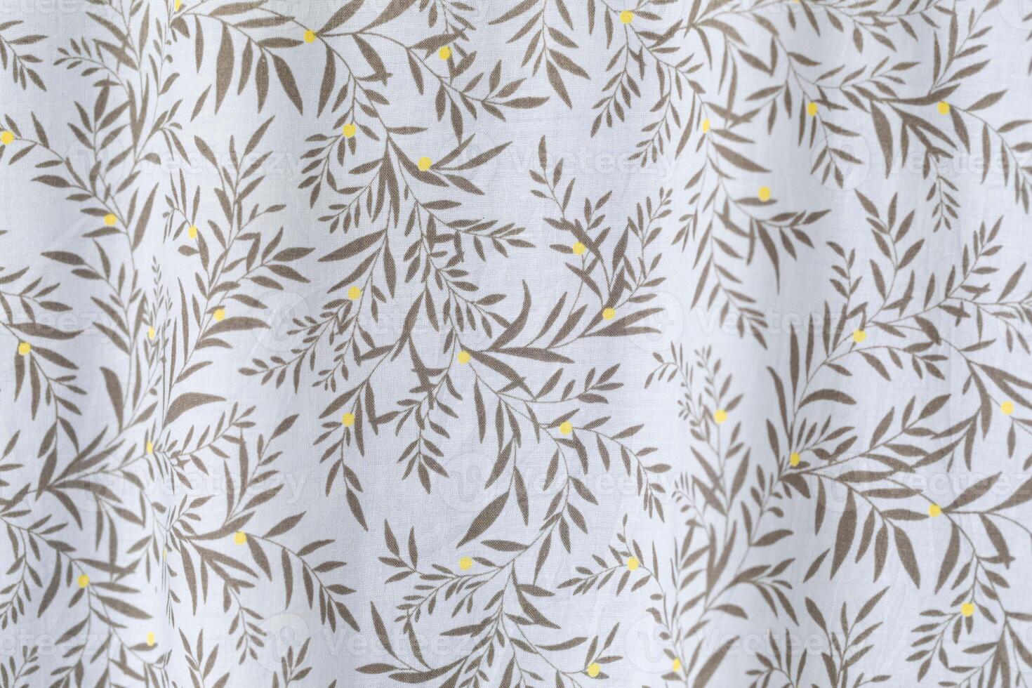 Print of floral on fabric. photo