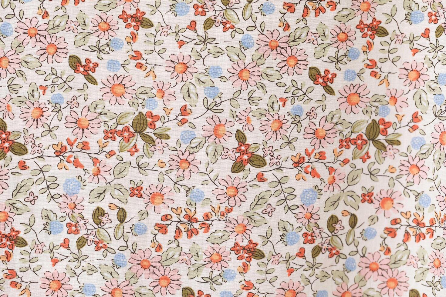 Texture print with flowers. photo