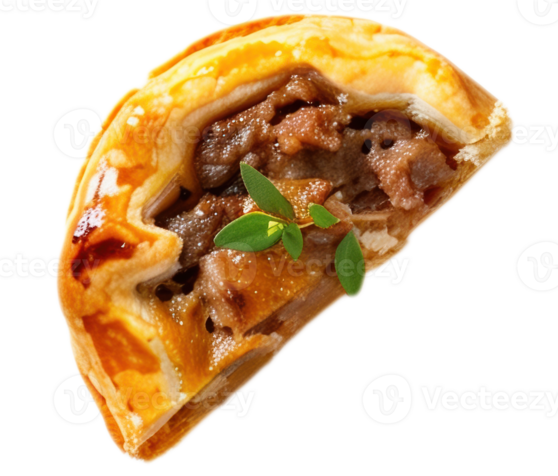 Traditional Hearty Beef Pot Pie for Fall with Savory Meat Filling and Flaky Crust Isolated png