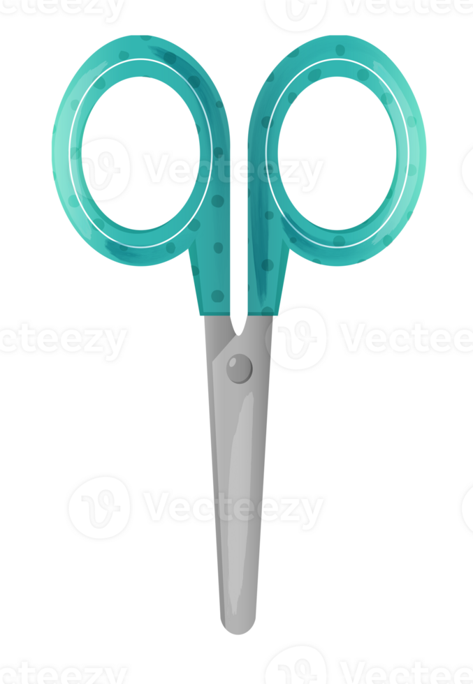 Metal school scissors png