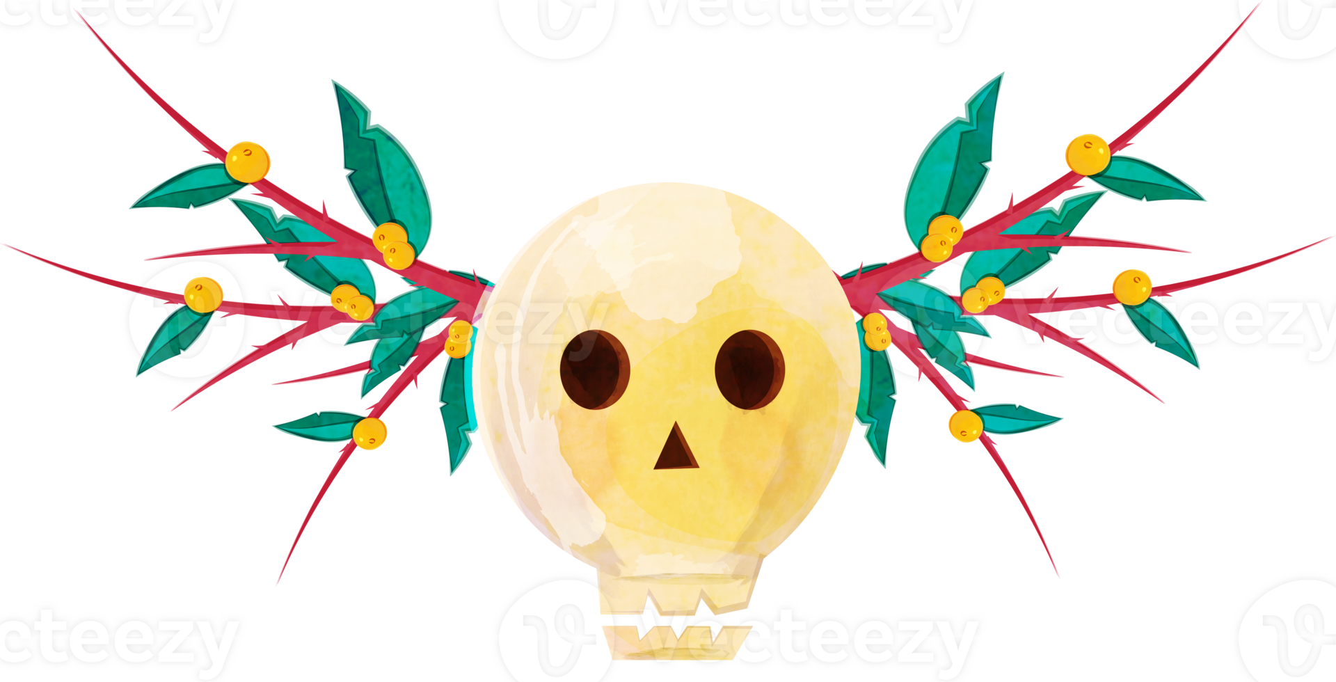 Halloween decorative skull png