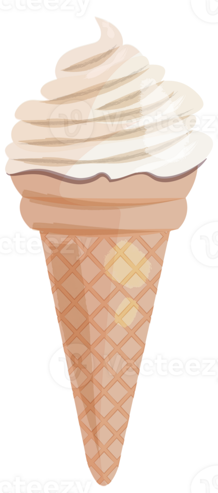 Vanilla ice cream cone png