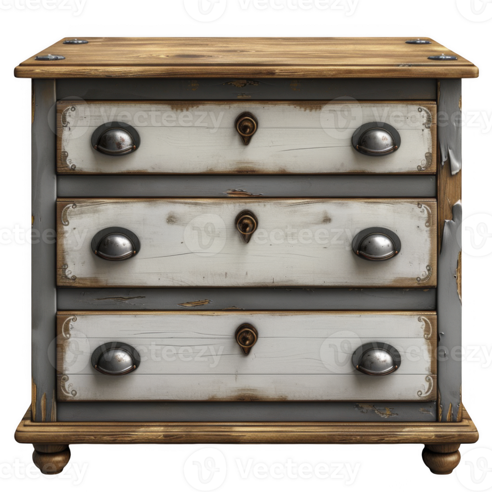 Wooden furniture drawer on transparent background png
