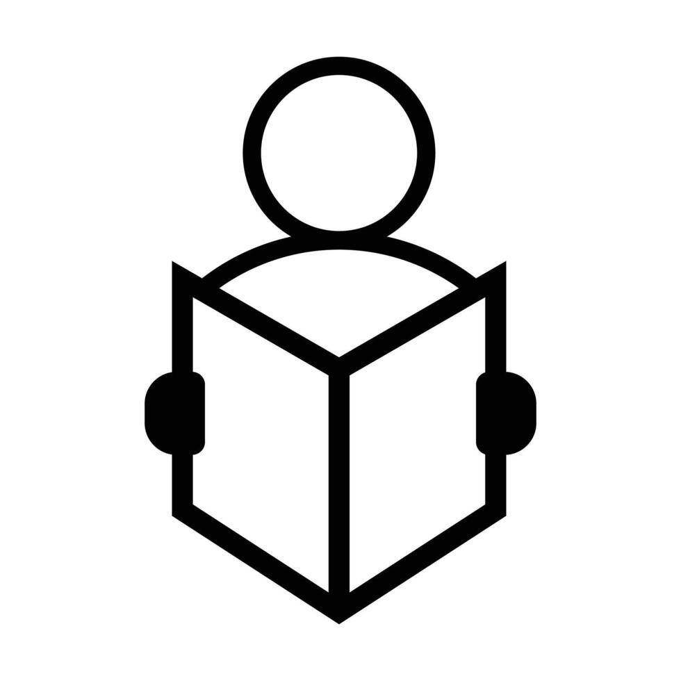 Reading icon on white background vector