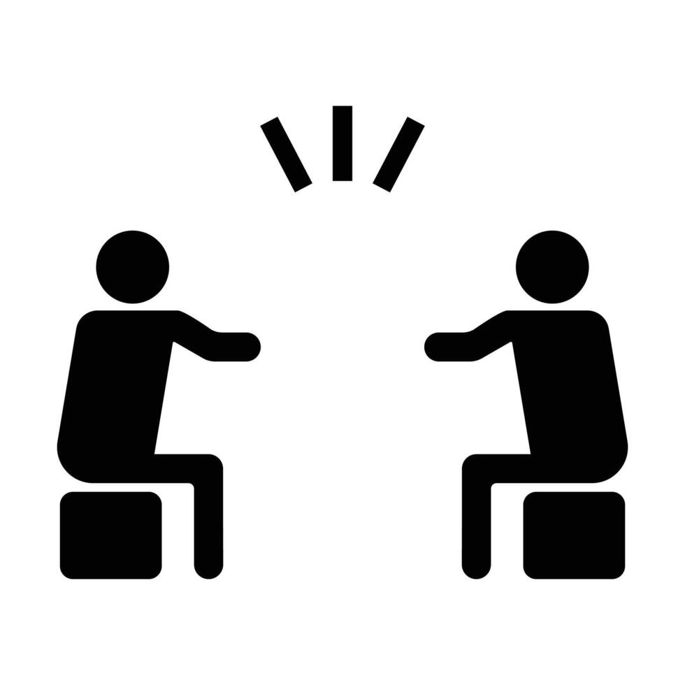 Discussion icon on white background vector
