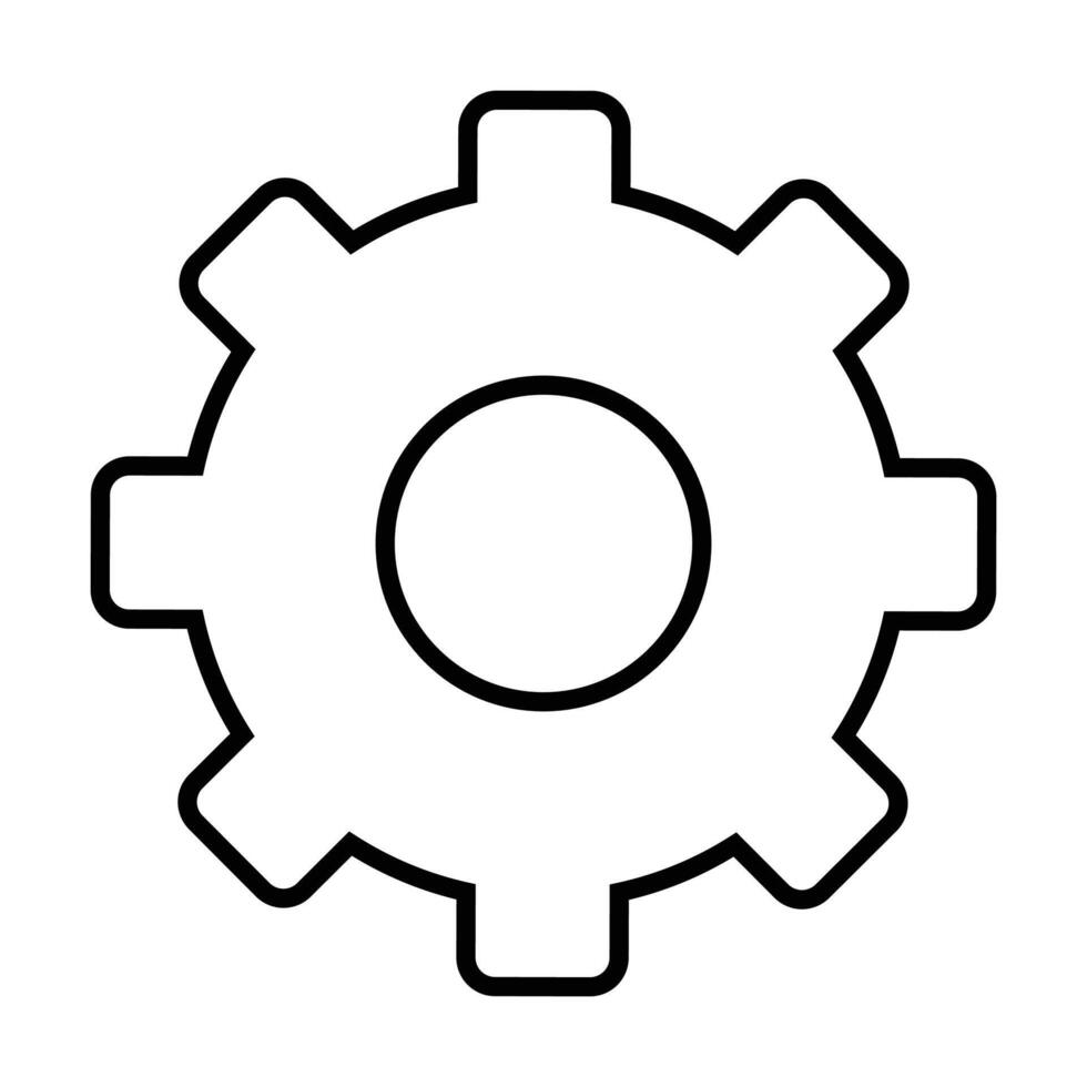 Gear icon on white background vector