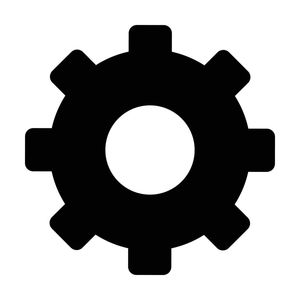 Gear icon on white background vector