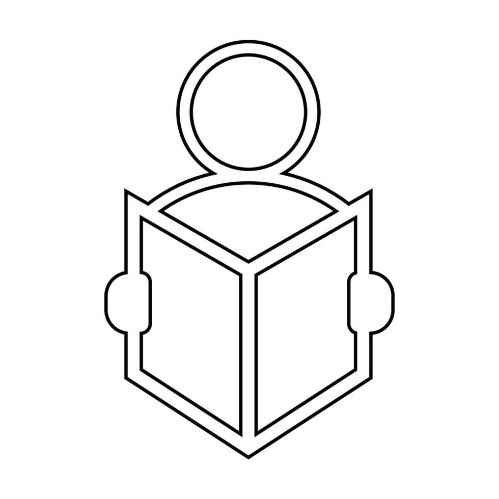 Reading icon on white background vector