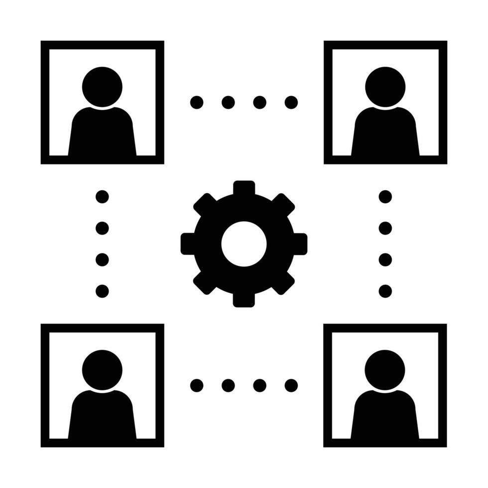 collaboration icon on white background vector