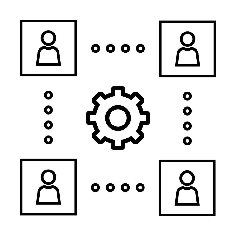 collaboration icon on white background vector