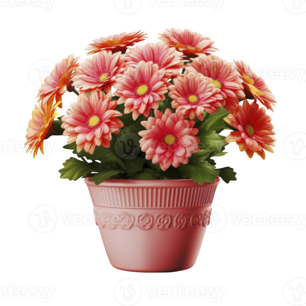 Flower pot on transparent background png
