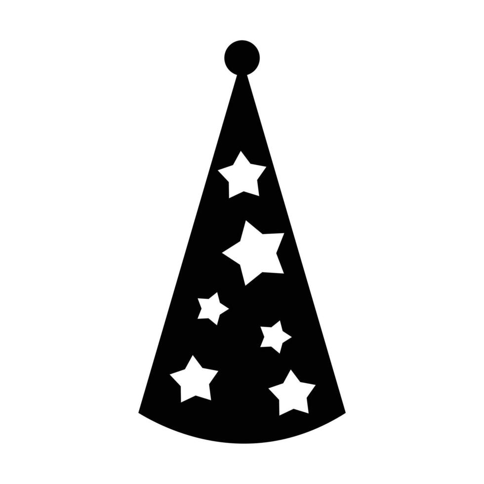 Party hat icon on white background vector