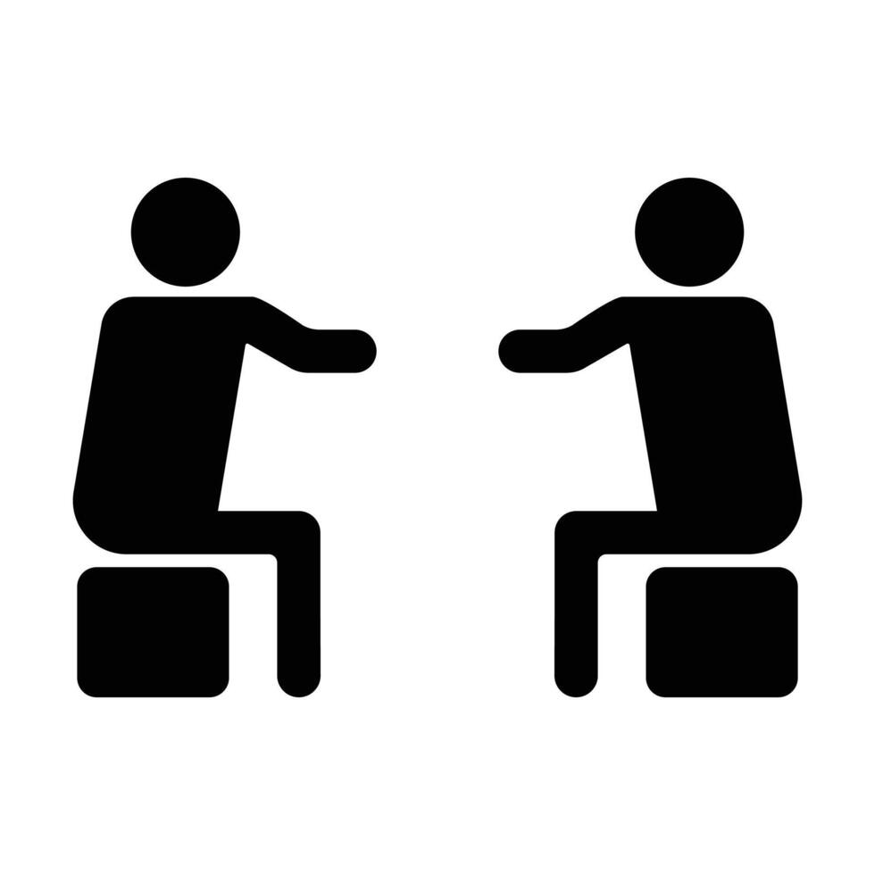 Discussion icon on white background vector