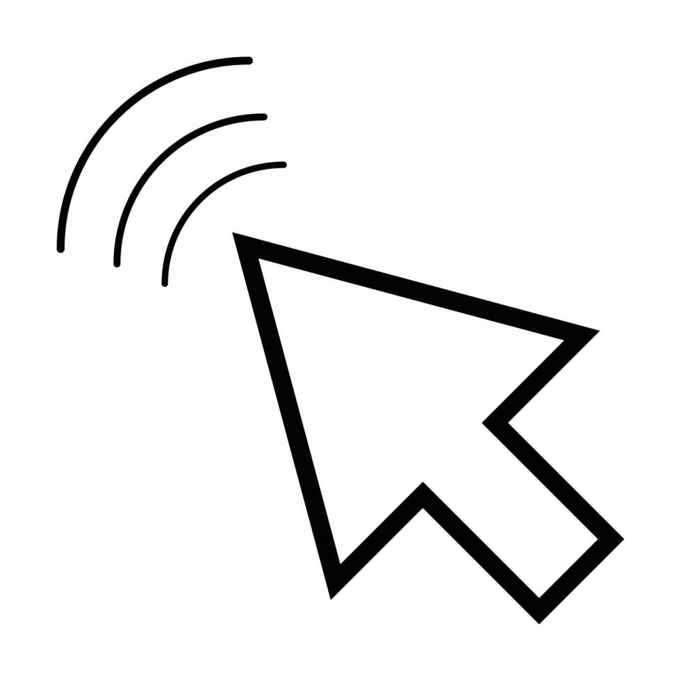 click icon on white background vector