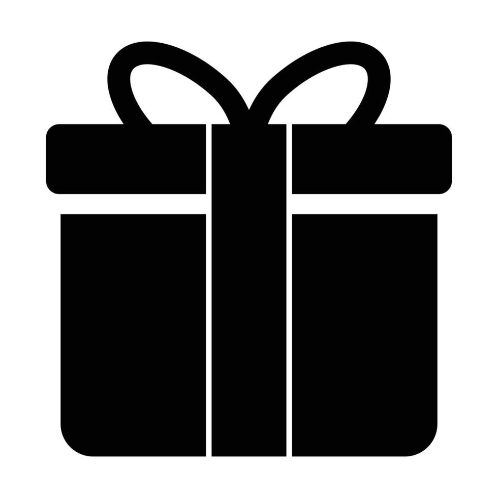 Gift box icon on white background vector