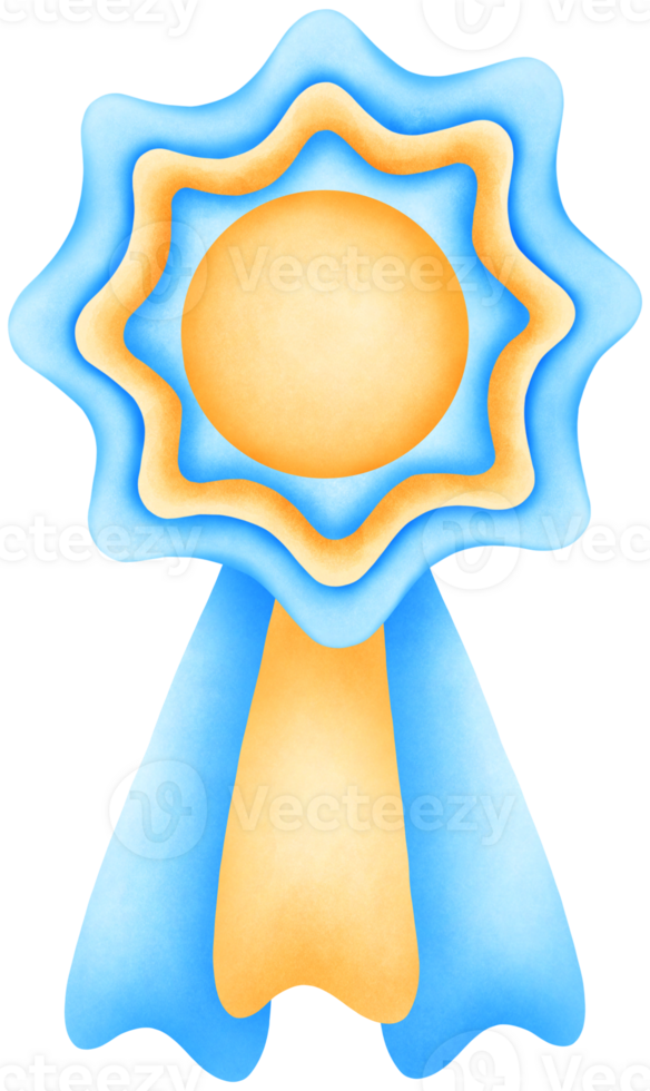watercolor medal illustration png