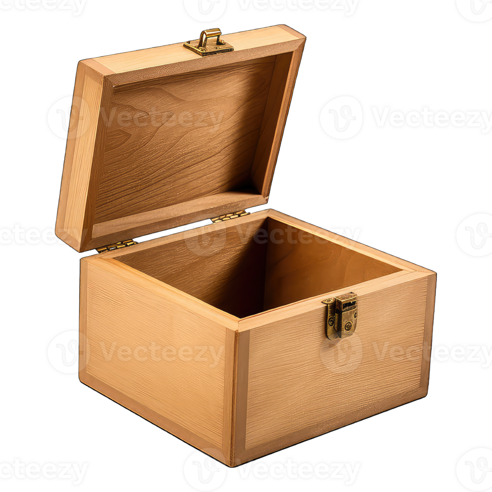 Wooden box transparent background png