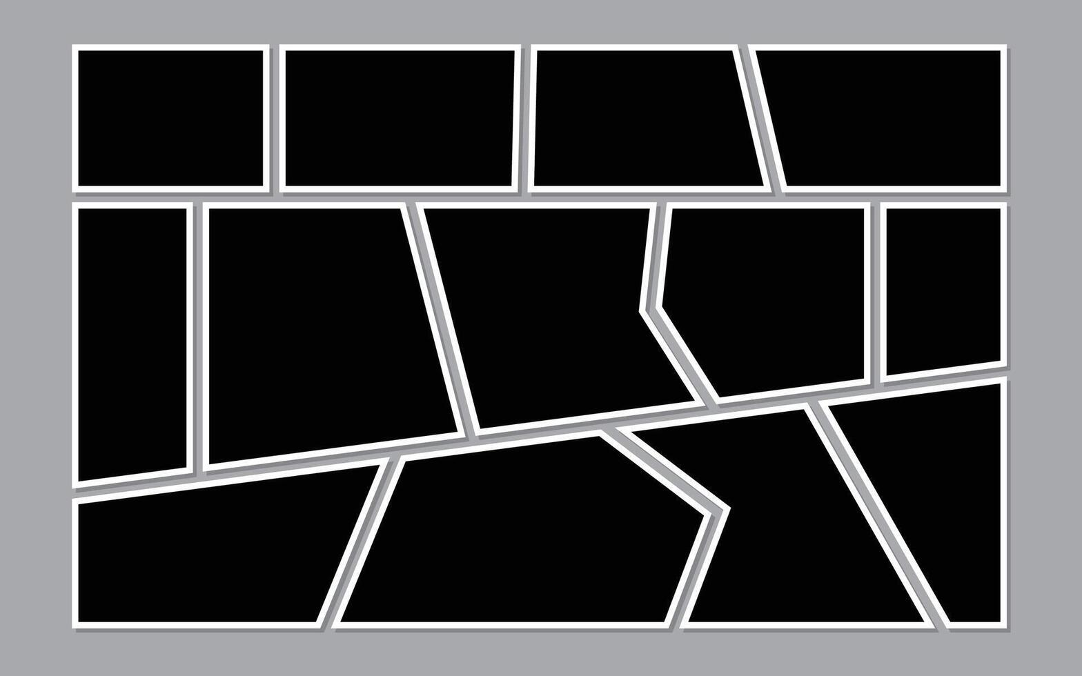 collage grid photo effect vector