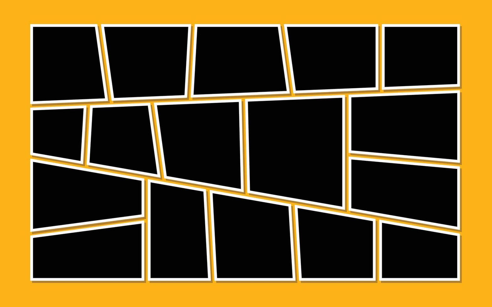 collage grid photo effect vector