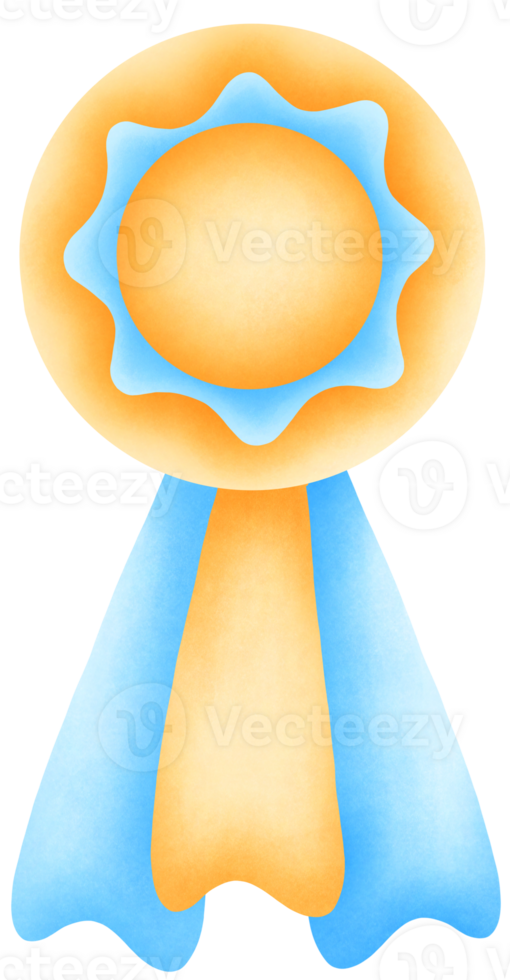 watercolor medal illustration png